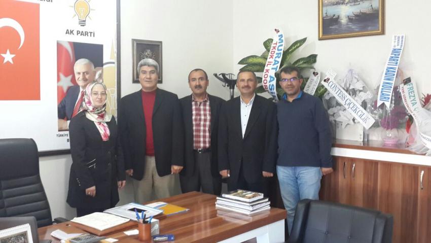 İlçe Başkanı Koçak ve İGM Üyesi Çelik Asiltürk'ü Ziyaret Etti