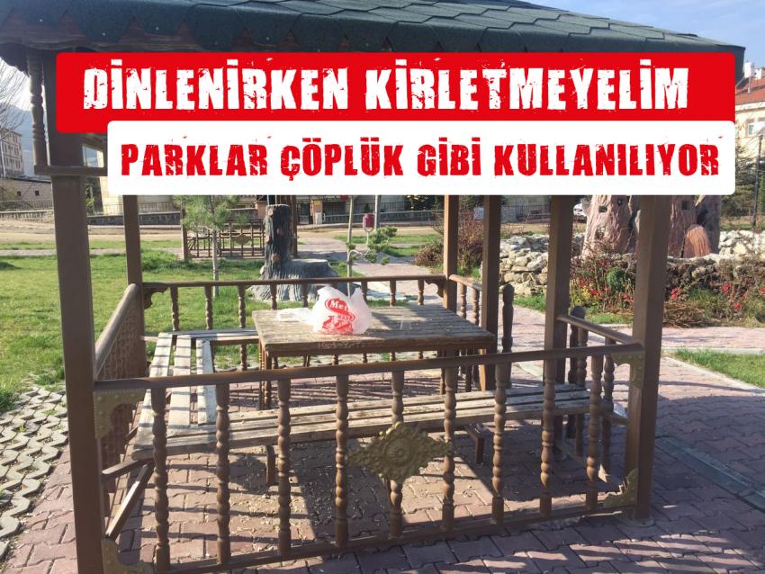 PARKLAR ÇÖPLÜK GİBİ KULLANILIYOR