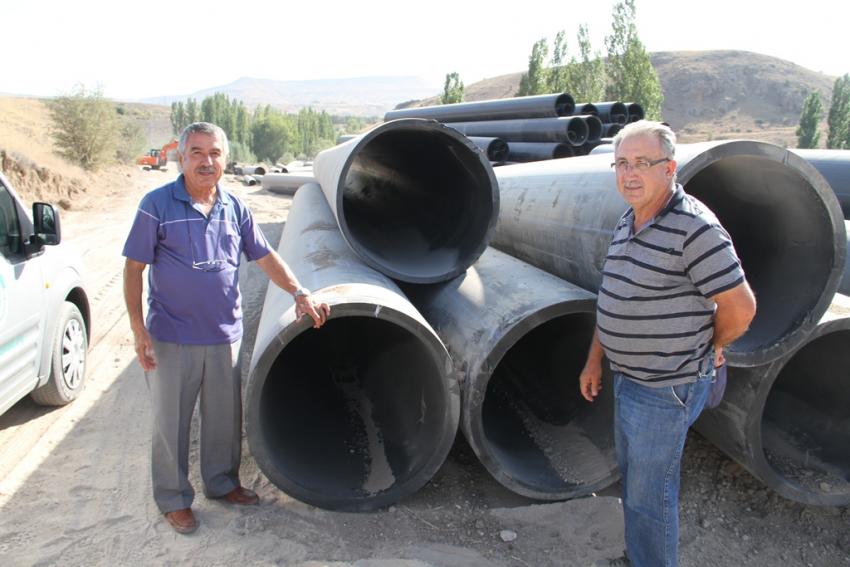Damsa Kapalı Devre Sulama İnşaatı Devam Ediyor