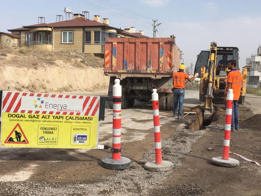Ürgüp'te Doğalgaz Çalışmaları Kaldığı Yerden Başladı
