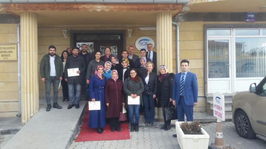 Ürgüp'te 60 Girişimci Sertifikalarını Teslim Aldı