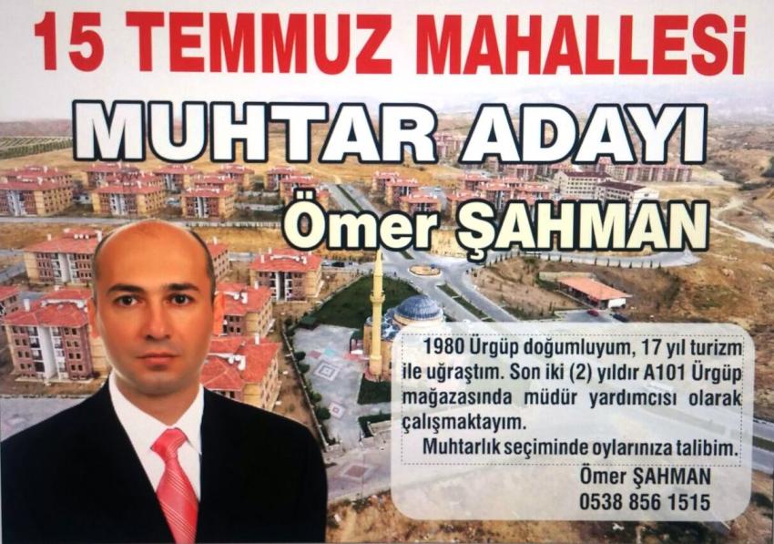 Ve Bir Muhtar Adayı Daha Ömer Şahman