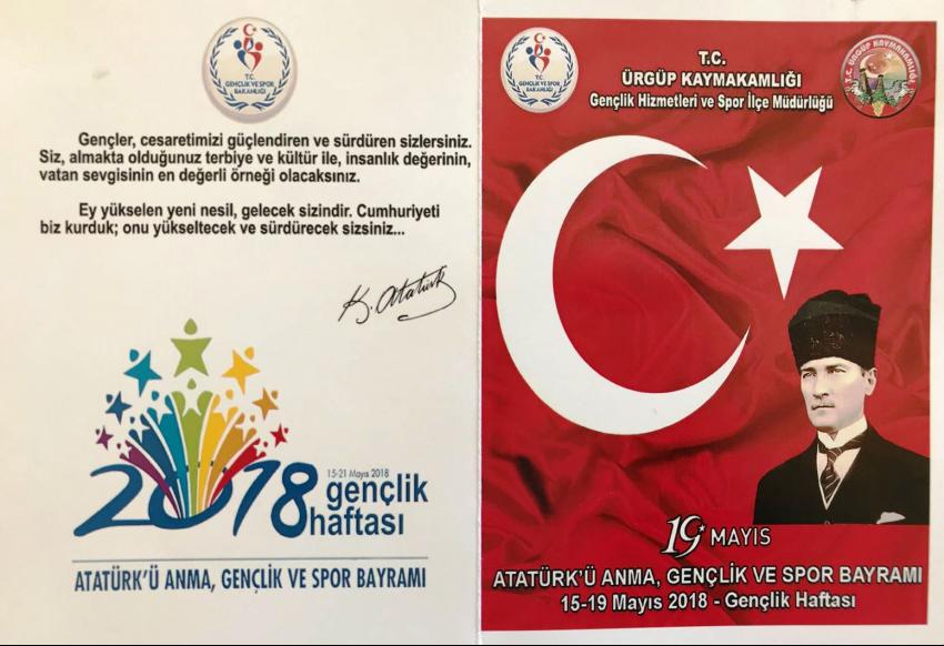19 Mayıs Atatürk'ü Anma, Gençlik ve Spor Bayramı Ürgüp'te Kutlanacak
