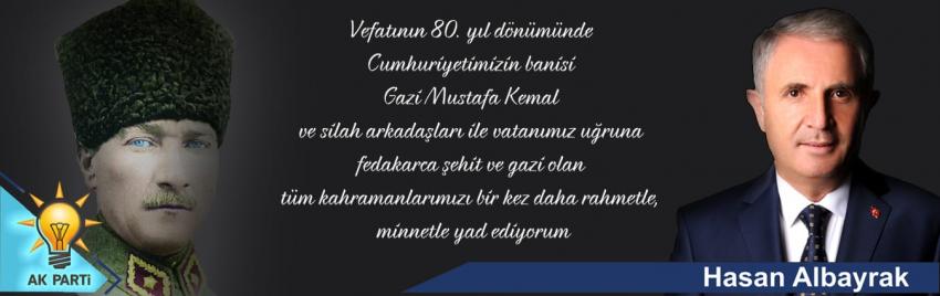 Hasan Albayrak'ın 10 Kasım Mesajı