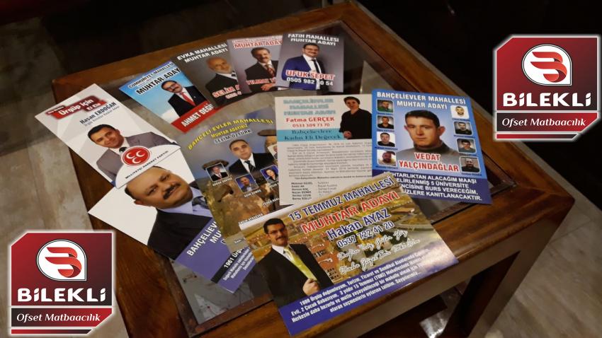 Muhtar Adaylarının Tercihi Bilekli Matbaacılık Oluyor