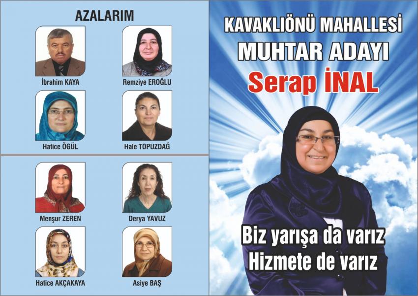 Serap İnal ”Kavaklıönü Mahallesinde Değişim İsteyenler İçin Göreve Talibiz”