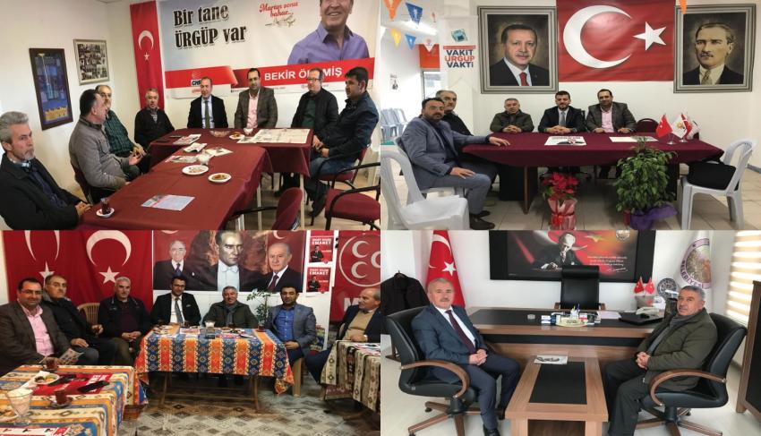 Ürgüp Ziraat Odası Siyasi Partileri Ziyaret Etti