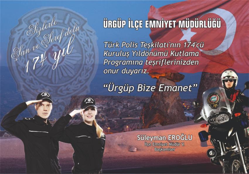 Ürgüp’te Polis Haftası Çeşitli Etkinliklerle Kutlanacak