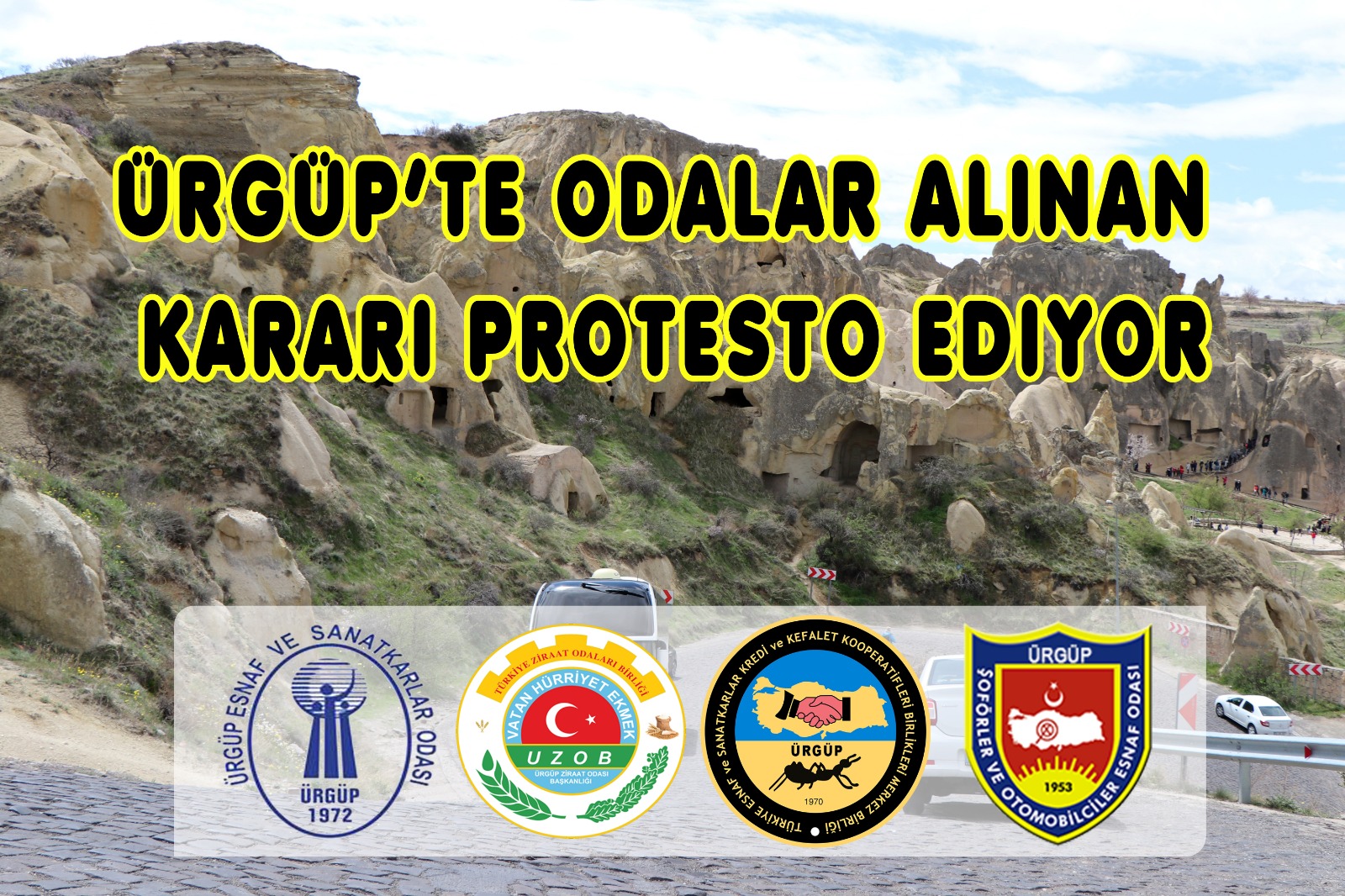 Ürgüp Odalarından Yolun Kapanmasına Büyük Tepki