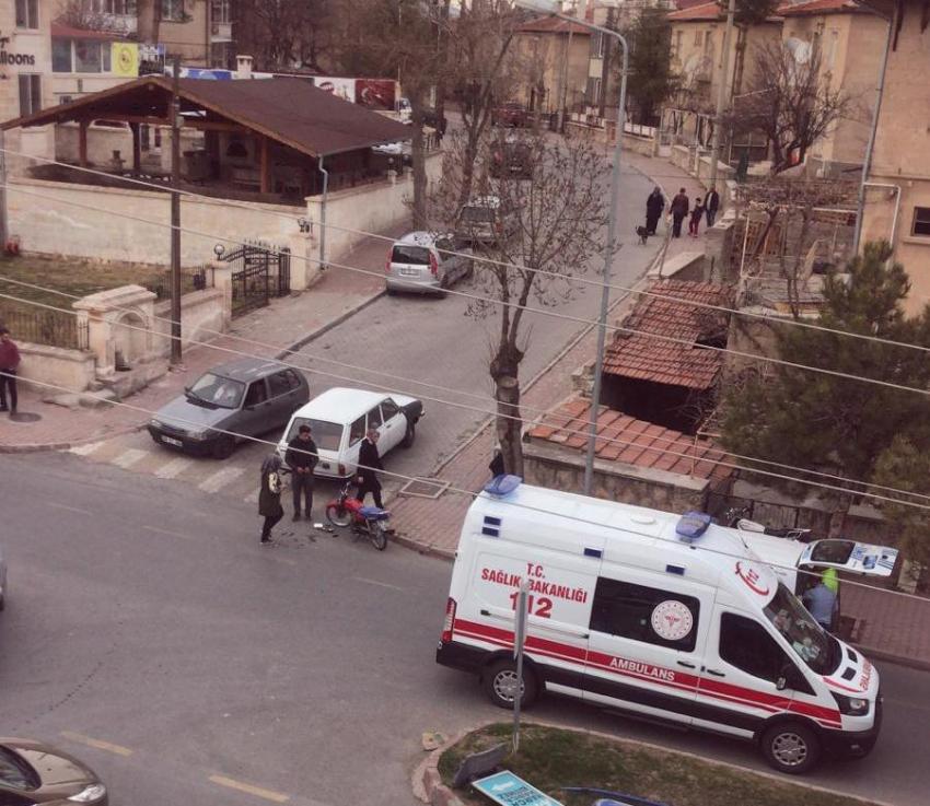 Otomobil Motosiklete Çarptı 1 Yaralı