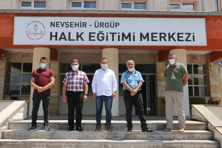 Başkan Oğuz Kahraman’dan Halk Eğitim Merkezi Müdürüne Hayırlı Olsun Ziyareti