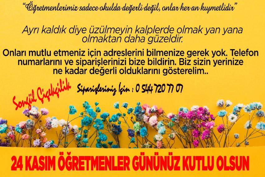 Songül Çiçekçilik Öğretmenler Gününe Hazır