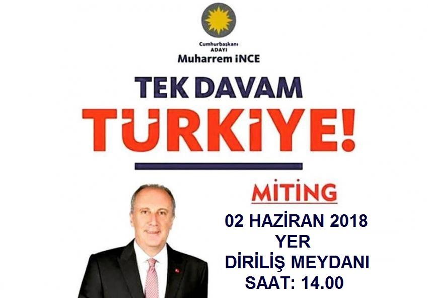 CHP Adayı Muharrem İnce Nevşehir’e Geliyor